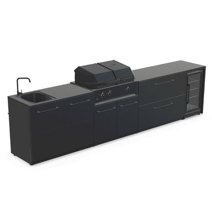 Cozze Elements Modular Outdoor Kitchen - Gas Grill, Storage, Fridge & Sink Cozze