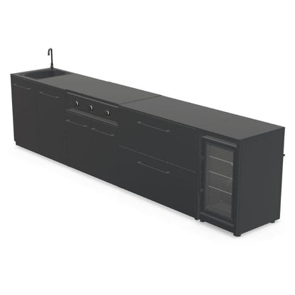 Cozze Elements Modular Outdoor Kitchen - Gas Grill, Storage, Fridge & Sink Cozze