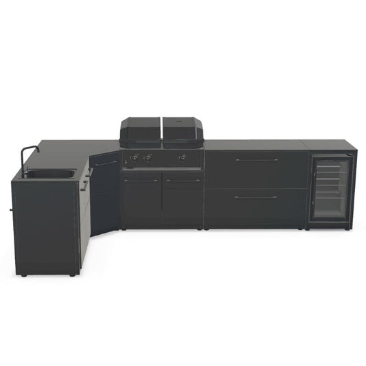 Cozze Elements Modular Outdoor Kitchen - L Shape with Grill, Storage, Fridge & Sink Cozze