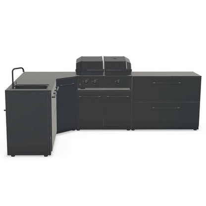 Cozze Elements Modular Outdoor Kitchen - L Shape with Grill, Storage & Sink Cozze