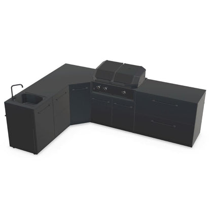 Cozze Elements Modular Outdoor Kitchen - L Shape with Grill, Storage & Sink Cozze
