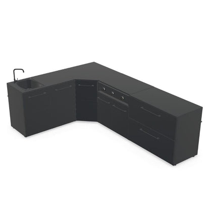 Cozze Elements Modular Outdoor Kitchen - L Shape with Grill, Storage & Sink Cozze