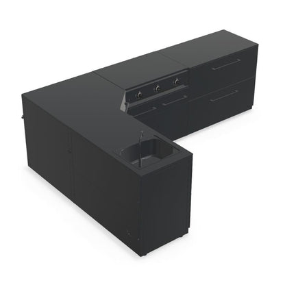 Cozze Elements Modular Outdoor Kitchen - L Shape with Grill, Storage & Sink Cozze