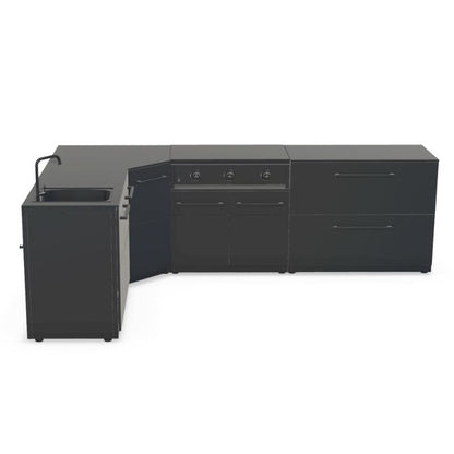 Cozze Elements Modular Outdoor Kitchen - L Shape with Grill, Storage & Sink Cozze