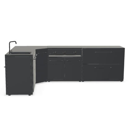 Cozze Elements Modular Outdoor Kitchen - L Shape with Grill, Storage & Sink Cozze
