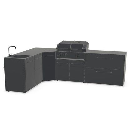 Cozze Elements Modular Outdoor Kitchen - L Shape with Grill, Storage & Sink Cozze