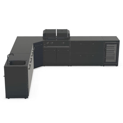 Cozze Elements Modular Outdoor Kitchen - L Shape with Grill, Storage, Fridge & Sink Cozze