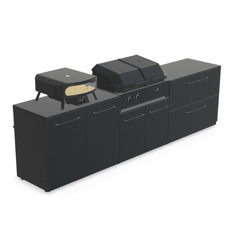Cozze Elements Modular Outdoor Kitchen - Quattro 900 Grill with Storage