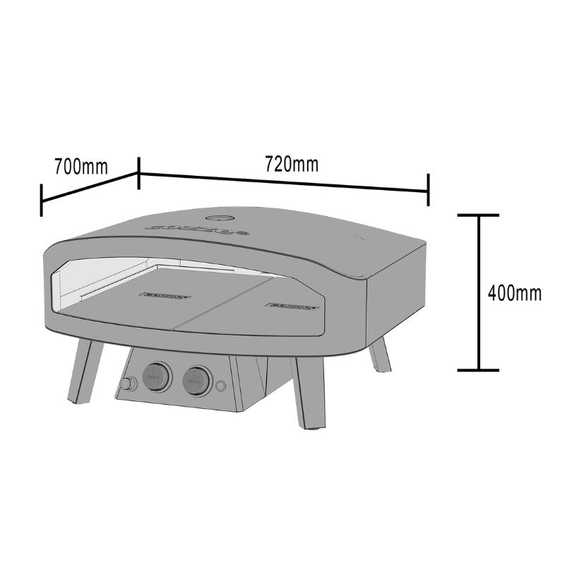 Cozze Gas Pizza Oven 24" - Black Edition
