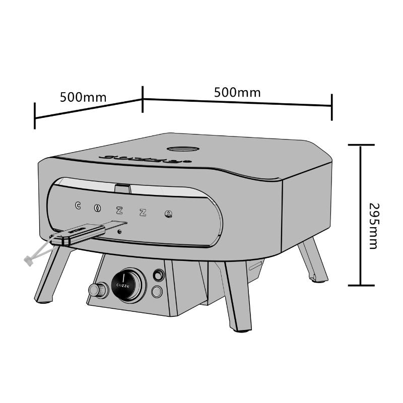 Cozze Rotate Gas Pizza Oven 13" - Black Edition
