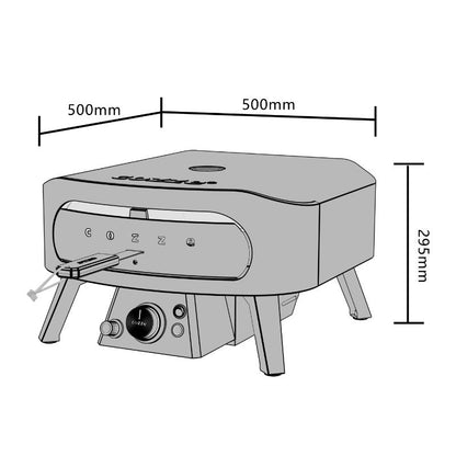 Cozze Rotate Gas Pizza Oven 13" - Black Edition