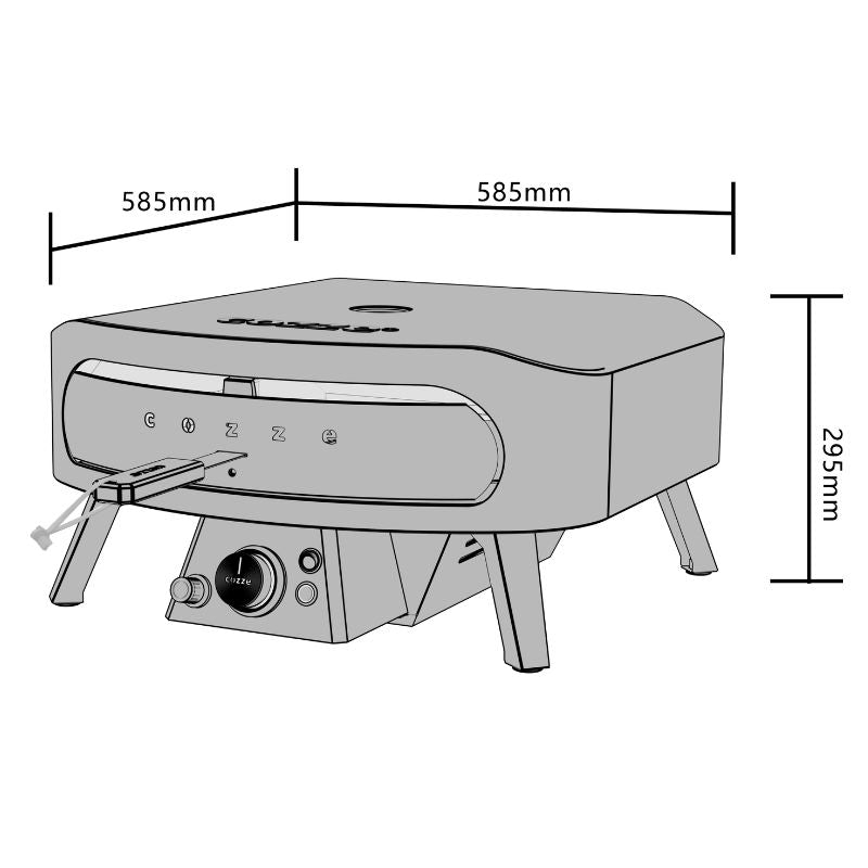 Cozze Rotate Gas Pizza Oven 17" - Black Edition