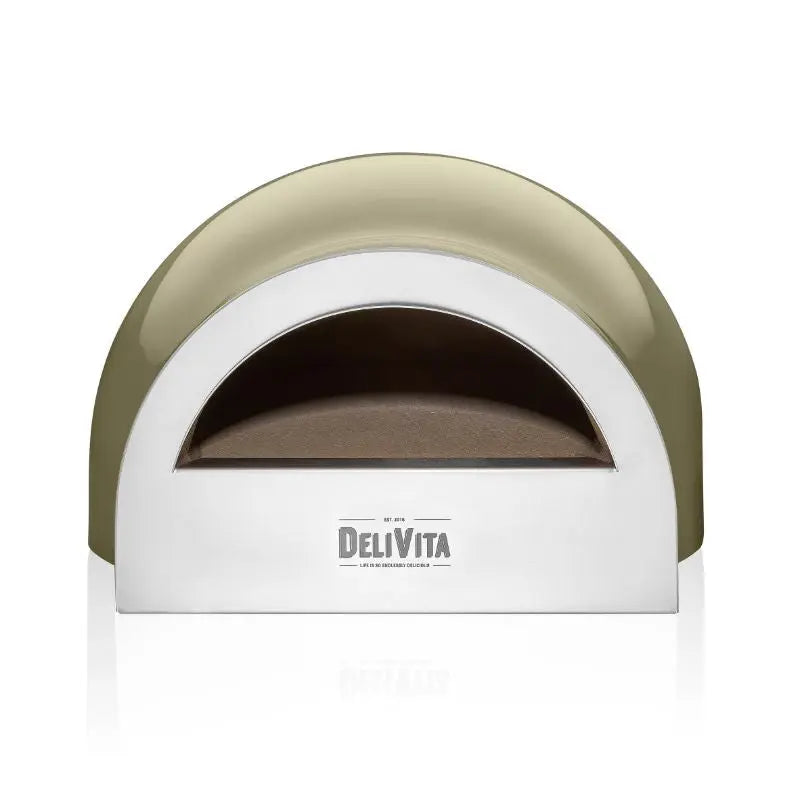 DeliVita Olive Green Wood Fired Pizza Oven   