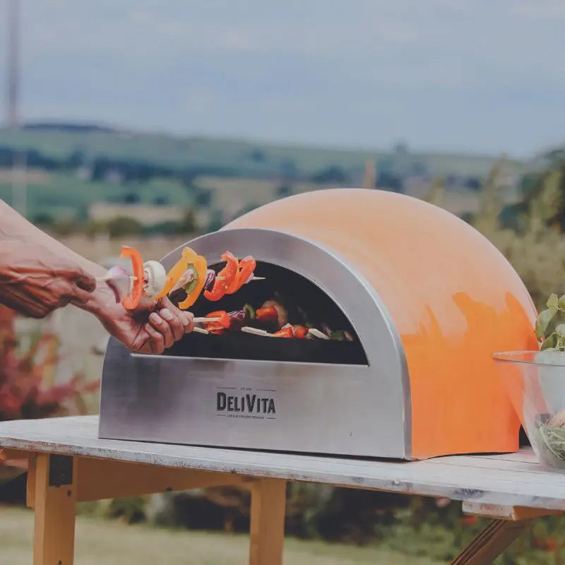 DeliVita Orange Blaze Wood Fired Pizza Oven   