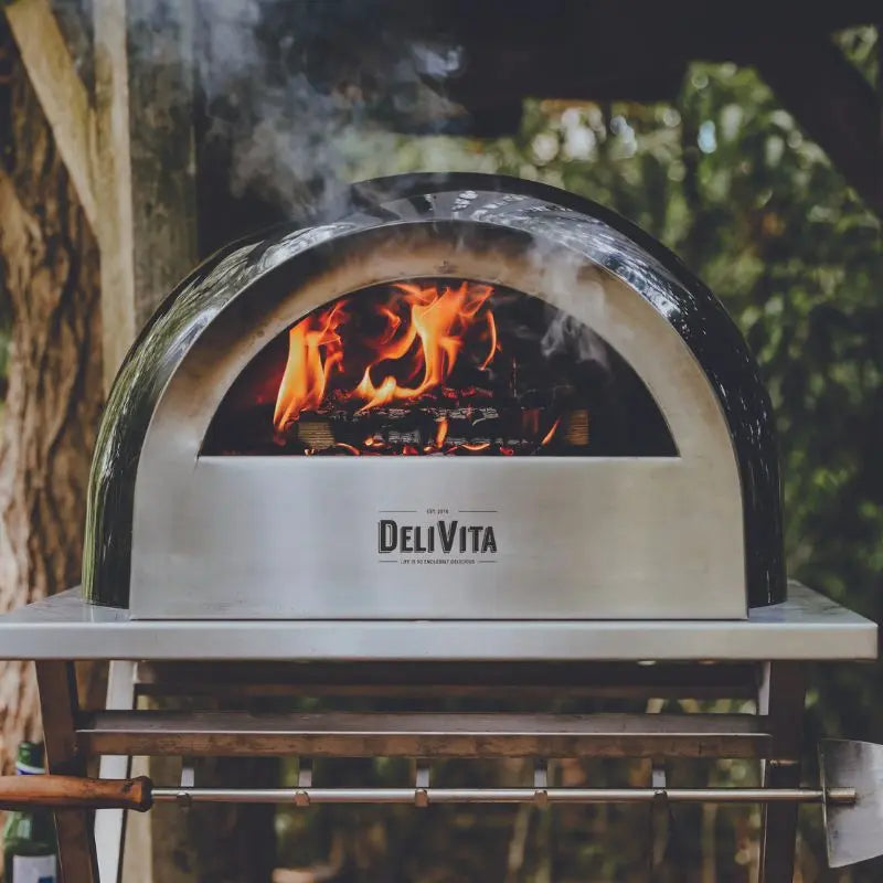 DeliVita Very Black Wood Fired Pizza Oven   