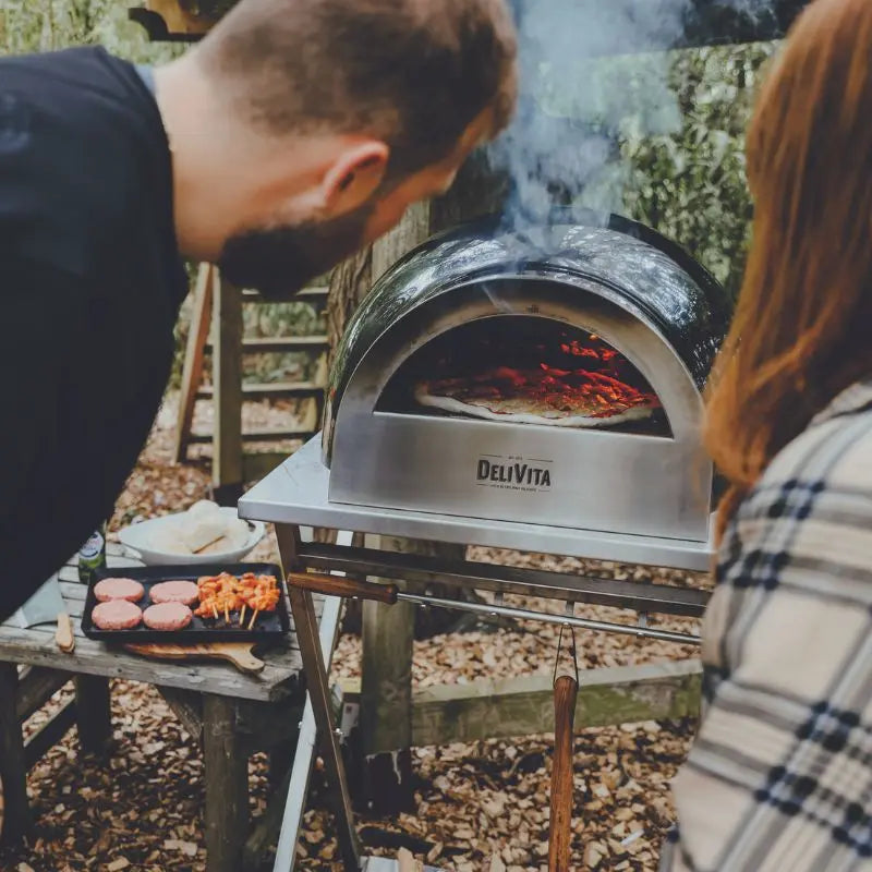 DeliVita Very Black Wood Fired Pizza Oven   