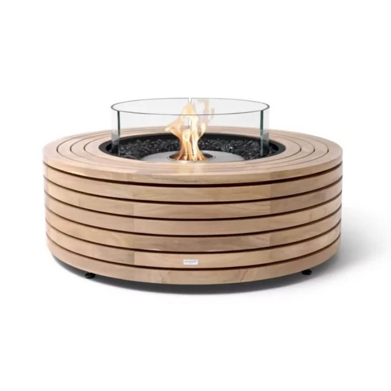 EcoSmart Fire Ark 40 Fire Table Teak Gas - LPG/NG