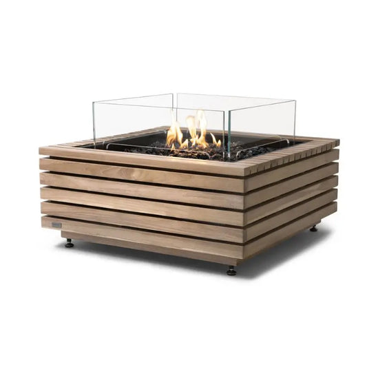 EcoSmart Fire Base 30 Gas Fire Pit Table Teak  