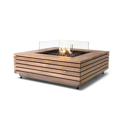 EcoSmart Fire Base 40 Gas Fire Pit Table Teak  