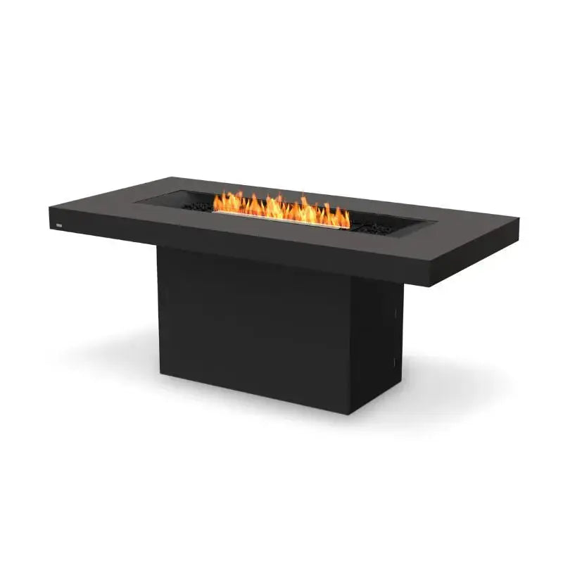 EcoSmart Fire Gin 90 (Bar) Bioethanol Fire Pit Table Graphite Black Burner 