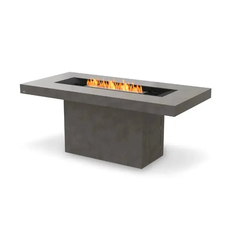 EcoSmart Fire Gin 90 (Bar) Bioethanol Fire Pit Table Natural Black Burner 