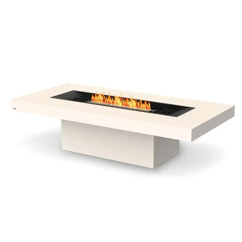 EcoSmart Fire Gin 90 (Chat) Bioethanol Fire Pit Table Bone Black Burner 