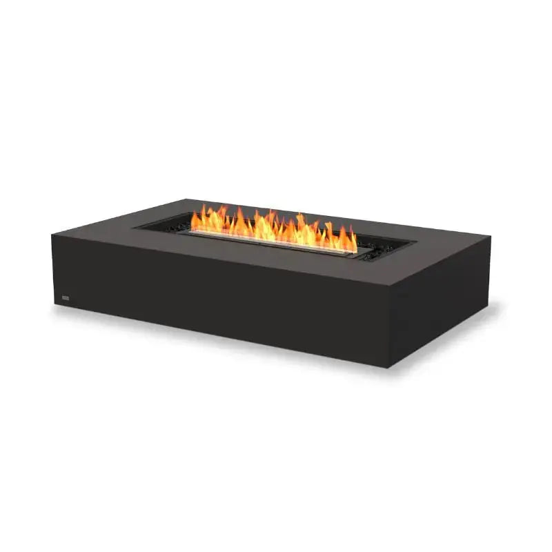 EcoSmart Fire Wharf 65 Bioethanol Fire Table Graphite Black Burner 