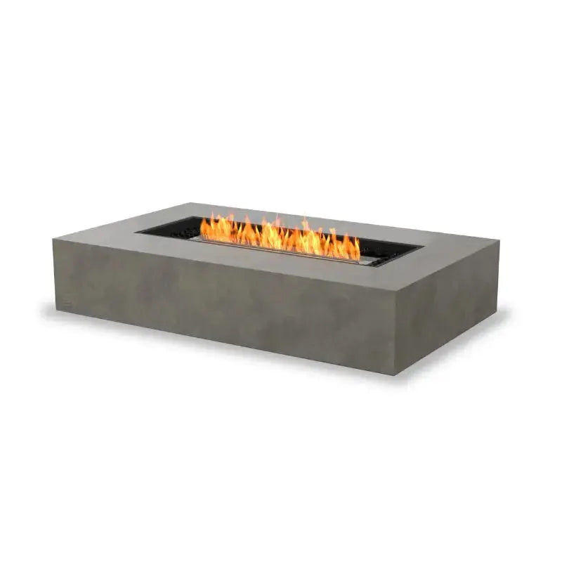 EcoSmart Fire Wharf 65 Bioethanol Fire Table Natural Stainless Steel Burner 