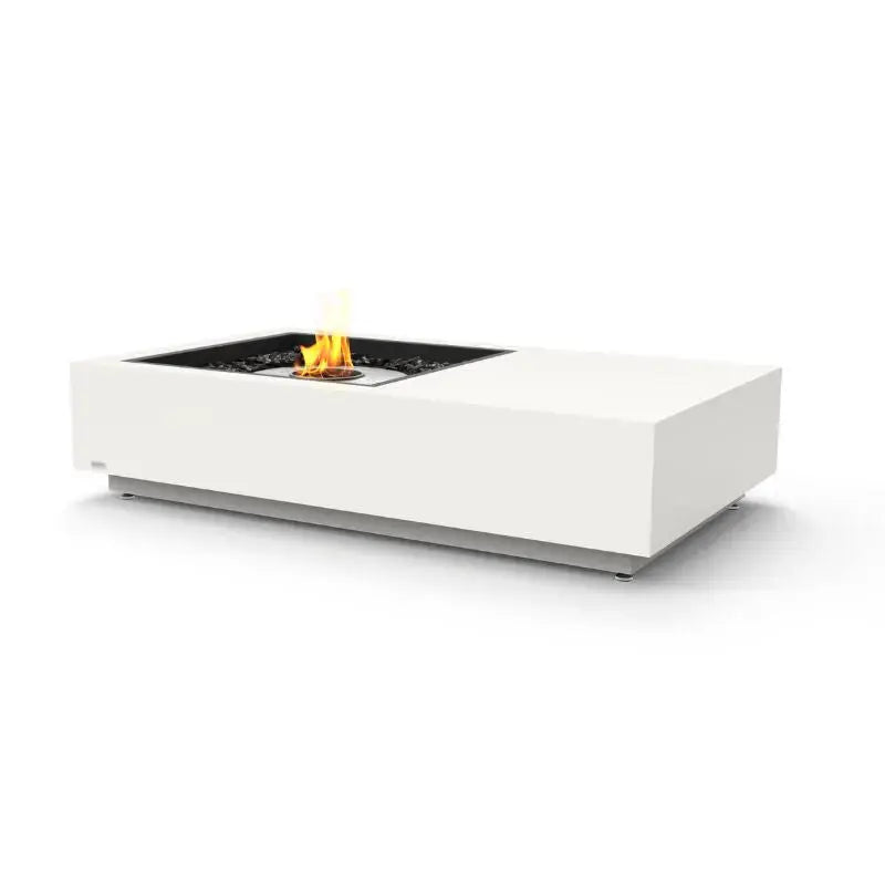 EcoSmart Fire Manhattan 50 Bioethanol Fire Pit Table Bone Stainless Steel Burner 