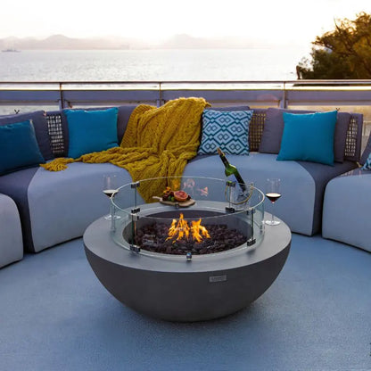 Elementi Fire Lunar Bowl Gas Fire Pit Table   