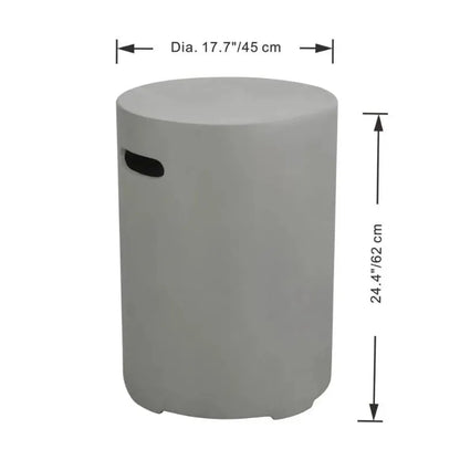 Elementi Fire Round Tank Cover - Smooth Grey   