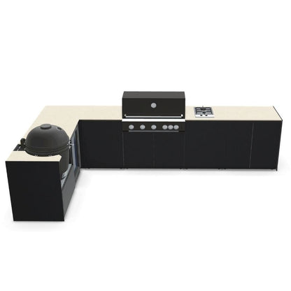 Fontana Ignes Outdoor Kitchen - 5 Burner Grill, Kamado, Hob, Storage and Fridge