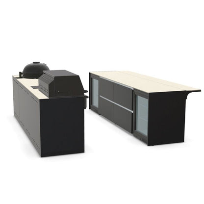 Fontana Ignes Outdoor Kitchen and Bar - 4 Burner Grill, Kamado, Hob, Storage and Refrigeration