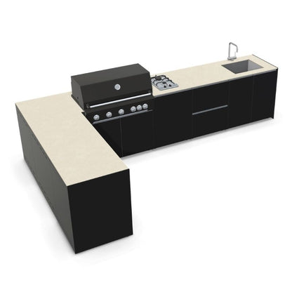 Fontana Ignes Outdoor Kitchen - 5 Burner Grill, Hob, Storage, Sink and Fridge