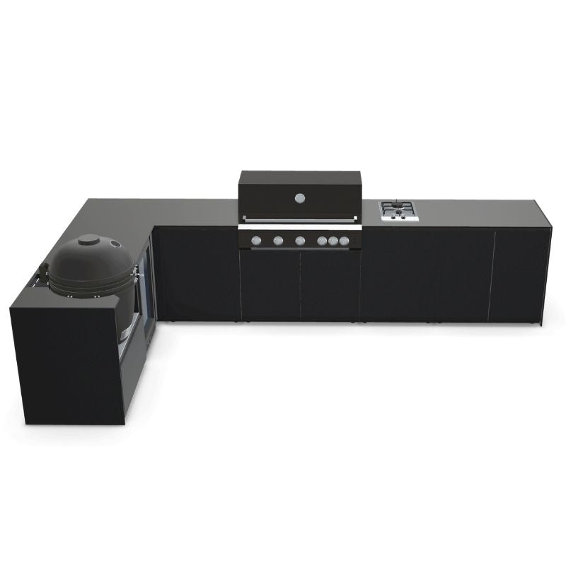 Fontana Ignes Outdoor Kitchen - 5 Burner Grill, Kamado, Hob, Storage and Fridge