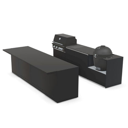 Fontana Ignes Outdoor Kitchen and Bar - 4 Burner Grill, Kamado, Hob, Storage and Refrigeration