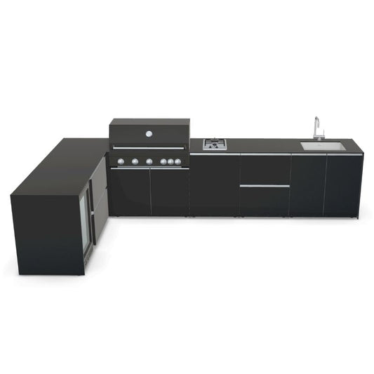 Fontana Ignes Outdoor Kitchen - 5 Burner Grill, Hob, Storage, Sink and Fridge