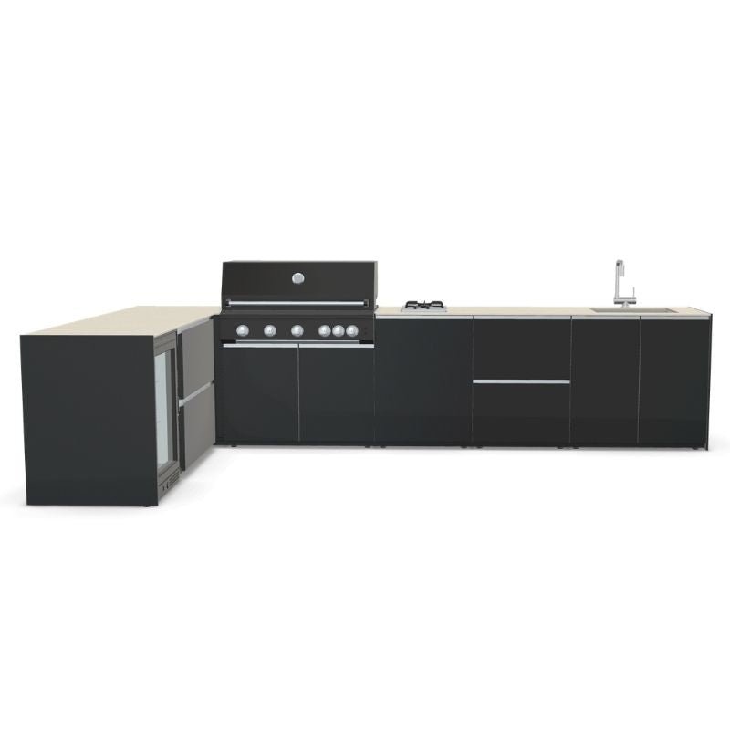 Fontana Ignes Outdoor Kitchen - 5 Burner Grill, Hob, Storage, Sink and Fridge