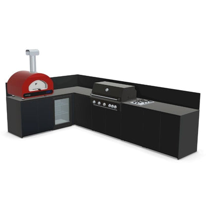 Fontana Ignes Outdoor Kitchen - 5 Burner Grill, Volta 70 Pizza Oven, Hob, Storage and Fridge