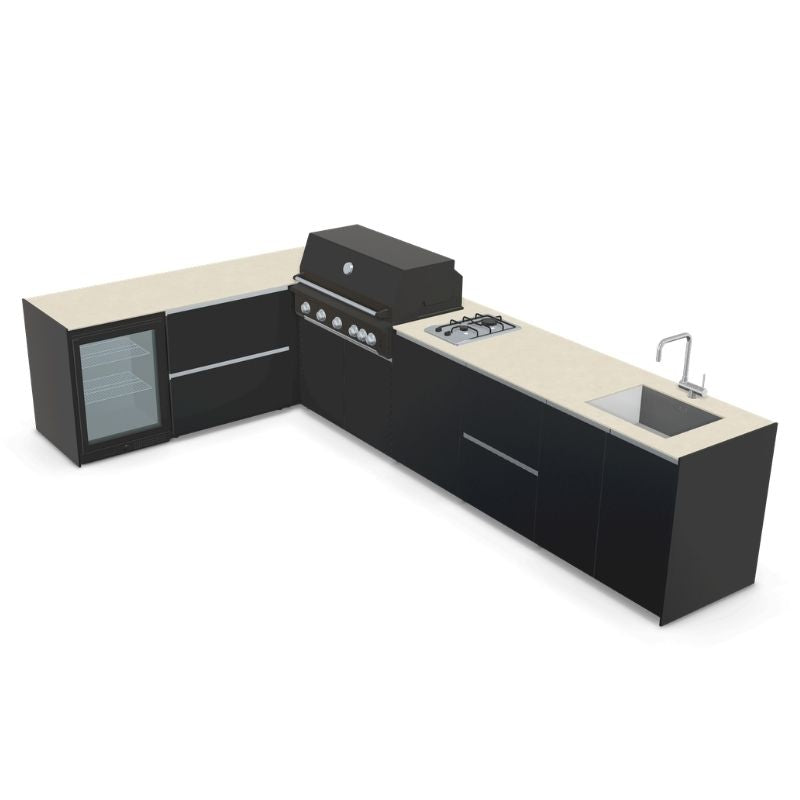 Fontana Ignes Outdoor Kitchen - 5 Burner Grill, Hob, Storage, Sink and Fridge
