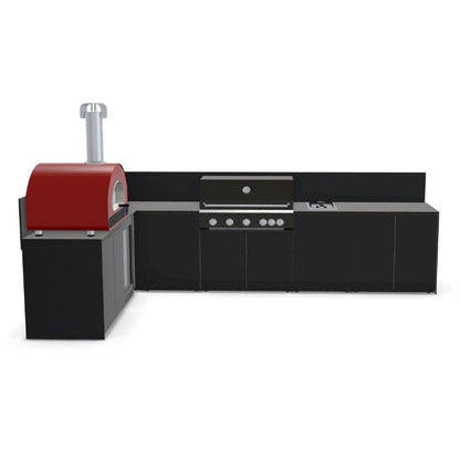 Fontana Ignes Outdoor Kitchen - 5 Burner Grill, Volta 70 Pizza Oven, Hob, Storage and Fridge