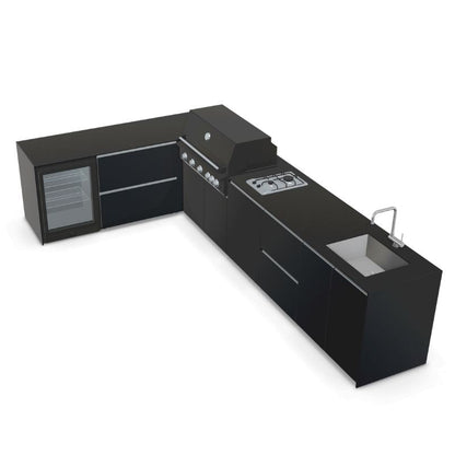 Fontana Ignes Outdoor Kitchen - 5 Burner Grill, Hob, Storage, Sink and Fridge