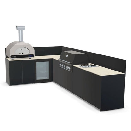Fontana Ignes Outdoor Kitchen - 5 Burner Grill, Volta 70 Pizza Oven, Hob, Storage and Fridge