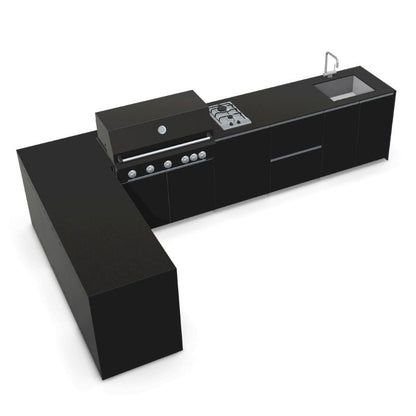 Fontana Ignes Outdoor Kitchen - 5 Burner Grill, Hob, Storage, Sink and Fridge