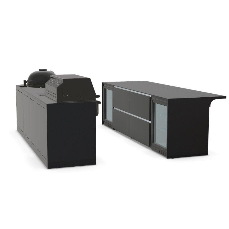 Fontana Ignes Outdoor Kitchen and Bar - 4 Burner Grill, Kamado, Hob, Storage and Refrigeration