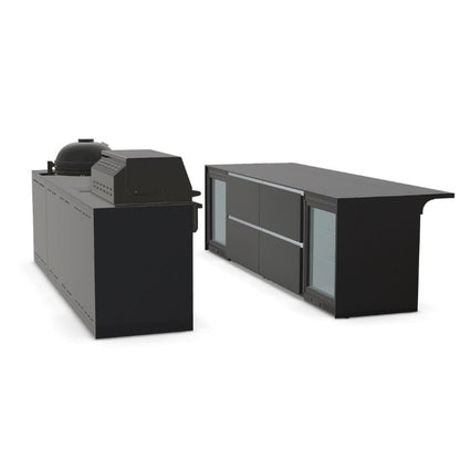 Fontana Ignes Outdoor Kitchen and Bar - 4 Burner Grill, Kamado, Hob, Storage and Refrigeration