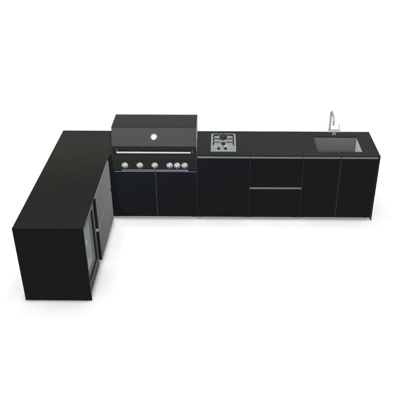 Fontana Ignes Outdoor Kitchen - 5 Burner Grill, Hob, Storage, Sink and Fridge