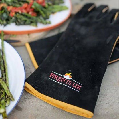 Firepits UK Black Fire Pit BBQ Gloves   