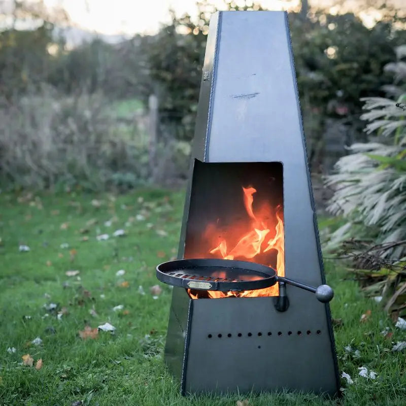 Firepits UK Piazza Chiminea with Swing Arm BBQ Rack   