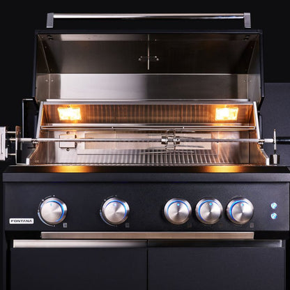 Fontana Ignes Outdoor Kitchen - 5 Burner Grill, Hob, Storage and Fridge